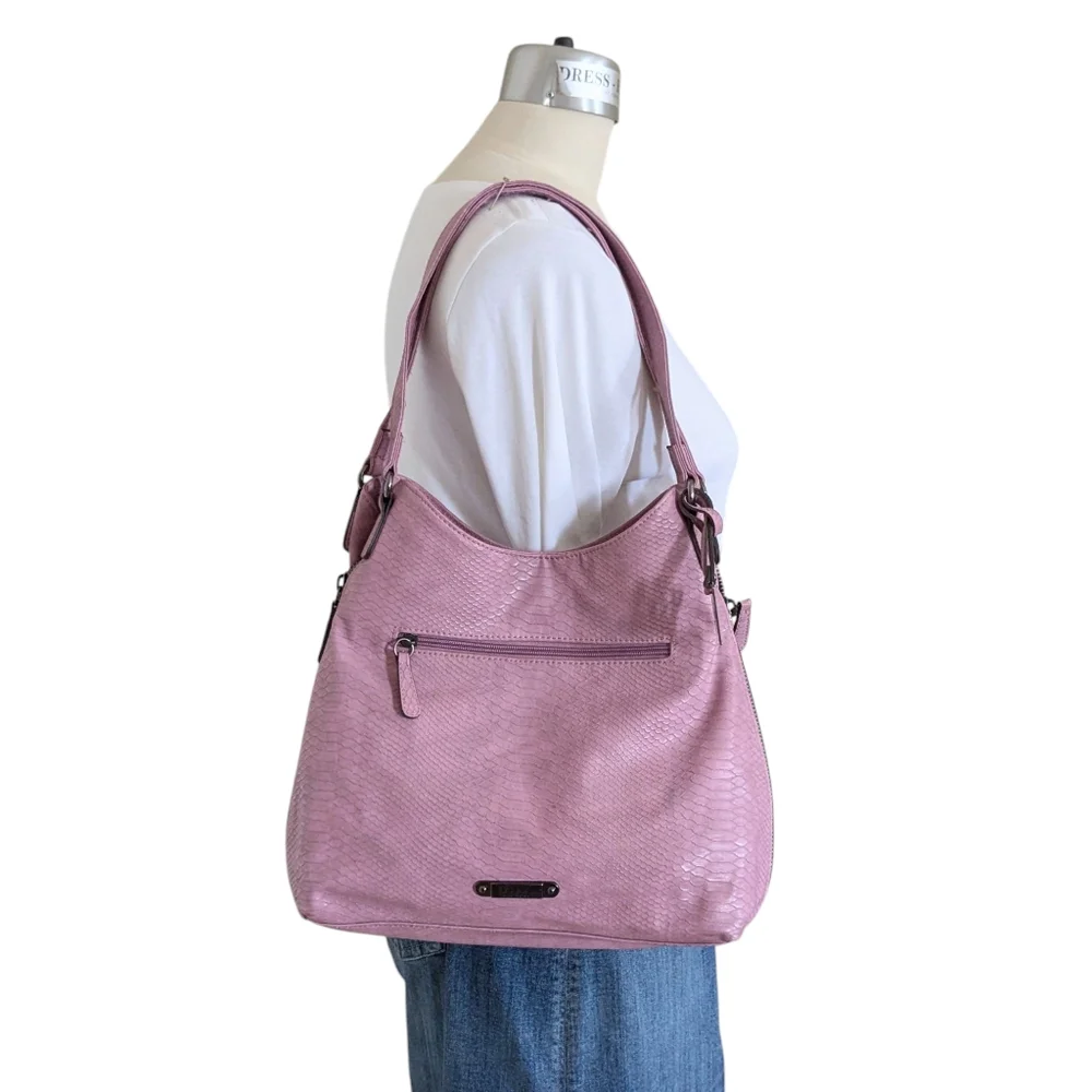 Nicole Miller Faux Leather Hobo Bag